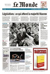 Le Monde du Dimanche 18 et Lundi 19 Juin 2017