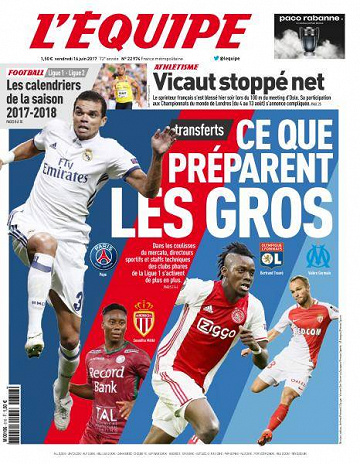 L’equipe du Vendredi 16 Juin 2017