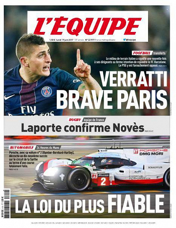 L’equipe du Lundi 19 Juin 2017