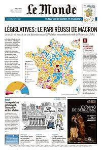 Le Monde du Mardi 20 Juin 2017