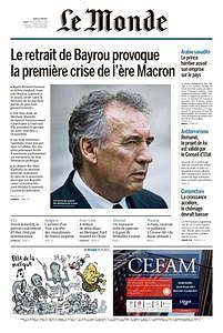 Le Monde du Jeudi 22 Juni 2017