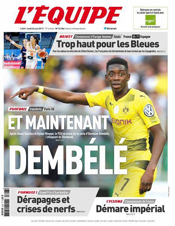 L’equipe du Lundi 26 Juin 2017