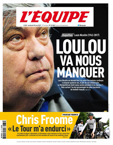 L’Équipe du Vendredi 30 juin 2017