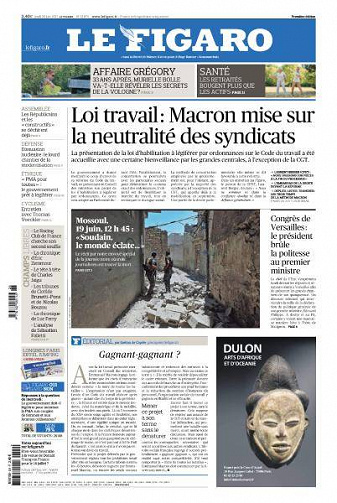 Le Figaro du Jeudi 29 Juni 2017