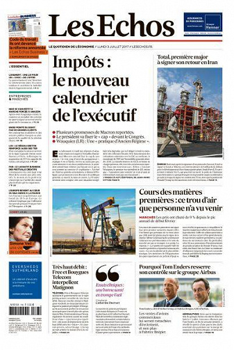 Les Echos du Lundi 3 Juillet 2017