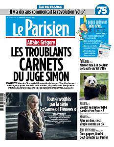 Le Parisien du Dimanche du 16 Juillet 2017