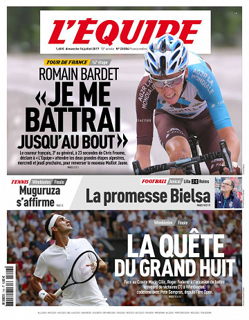 L’equipe du Dimanche 16 Juillet 201