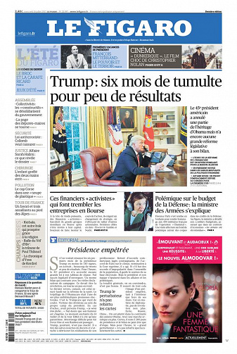 Le Figaro du mercredi 19 juillet 2017