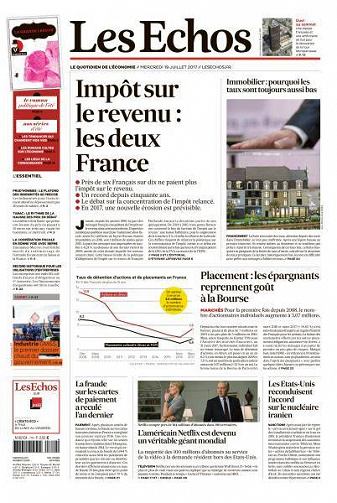 Les Echos du Mercredi 19 Juillet 2017
