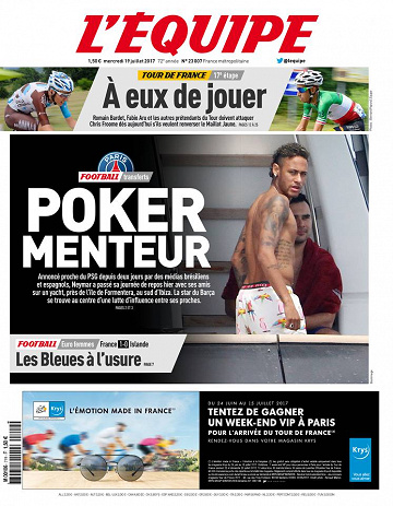 L’Equipe du Mercredi 19 juillet 2017