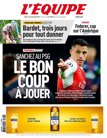 L’Équipe du Mardi 18 juillet 2017