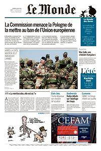 Le Monde du Vendredi 21 Jullet 2017