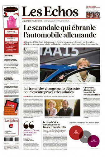 Les Echos du Lundi 24 Juillet 2017