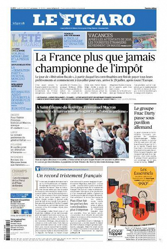 Le Figaro du Jeudi 27 Juillet 2017