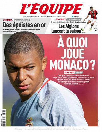 L’equipe du Mercredi 26 Juillet 2017