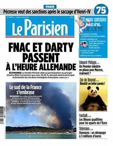 Le Parisien du Jeudi 27 Juillet 2017