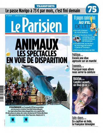 Le Parisien du Lundi 31 Juillet 2017