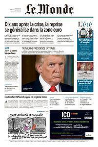 Le Monde du Jeudi 3 Août 2017