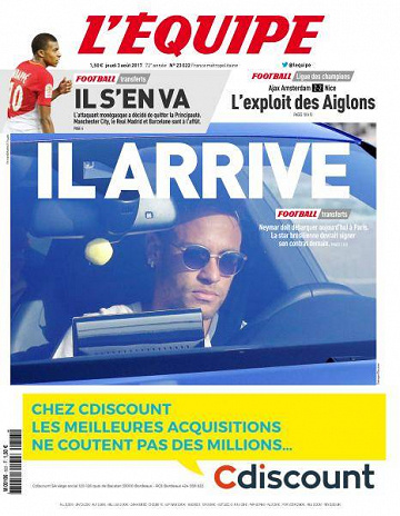 L’equipe du Jeudi 3 Août 2017