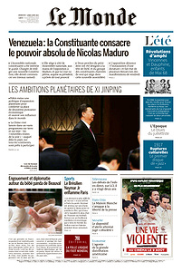 Le Monde du Dimanche 6 et 7 Lundi Août 2017