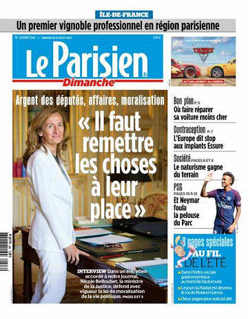 Le Parisien du Dimanchei 6 Août 2017