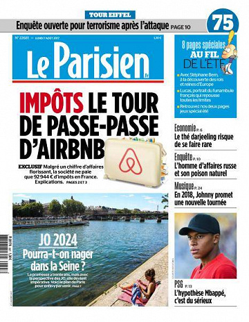 Le Parisien du Lundi 7 Août 2017