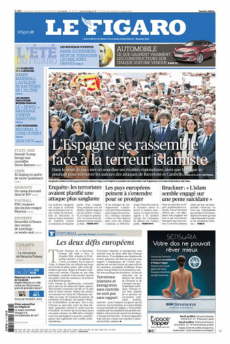 Le Figaro du samedi 19 août 2017