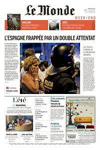 Le Monde du Samedi 19 Août 2017