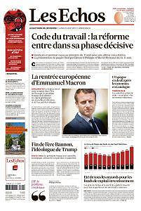 Les Echos du Lundi 21 Août 2017