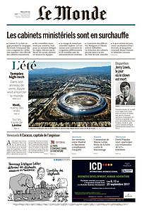 Le Monde du Mardi 23 Août 2017