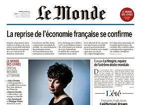Le Monde du vendredi 25 aout 2017