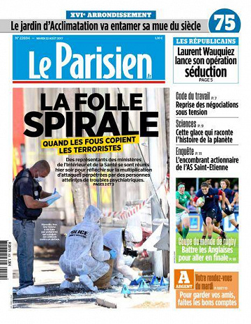 Le Parisien du Mardi 22 Août 2017