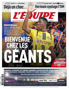 L’equipe du Vendredi 25 Août 2017