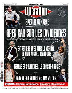Libération du Mercredi 30 Août 2017