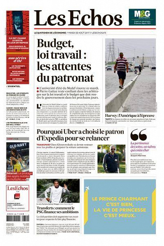 Les Echos du Mardi 29 Août 2017