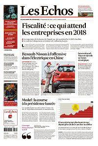 Les Echos du Mercredi 30 Août 2017