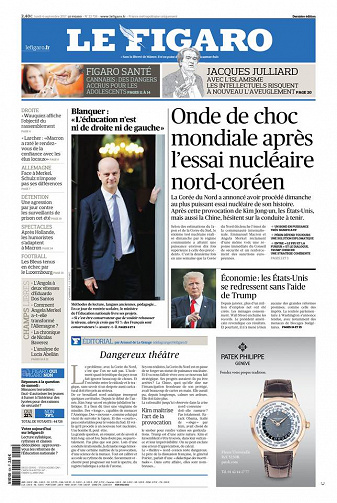 Le Figaro Lundi 04 septembre 2017