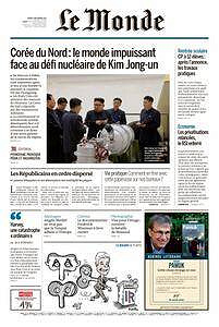 Le Monde du Mardi 5 Septembre 2017