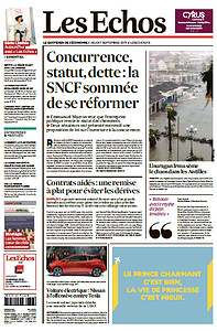 Les Echos du Jeudi 7 Septembre 2017