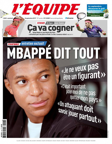 L ’ Equipe du vendredi 8 septembre 2017