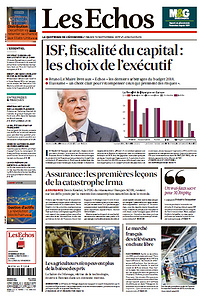 Les Echos du Mardi 12 Septembre 2017