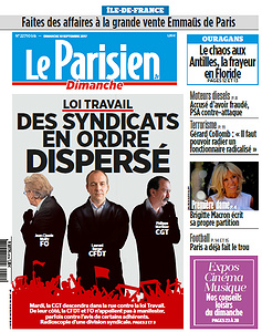 Le Parisien du Dimanche 10 Septembre 2017