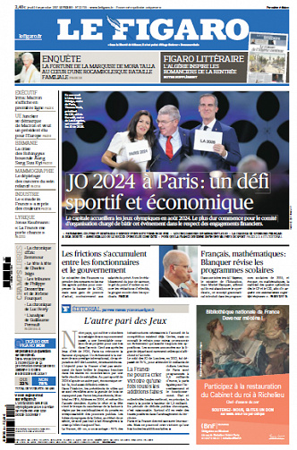 Le Figaro du Jeudi 14 Septembre 2017