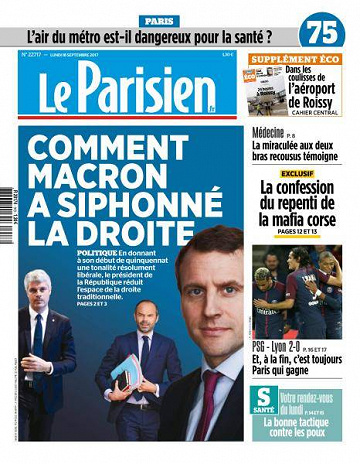 Le Parisien du Lundi 18 Septembre 2017