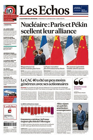 Les Echos Du Mercredi 10 Janvier 2018