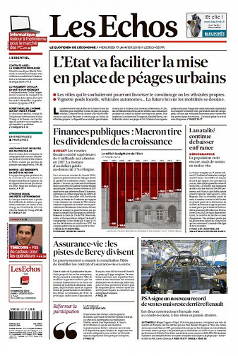 Les Echos - Mercredi 17 Janvier 2018