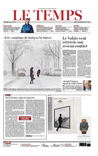 Le Temps - Jeudi 18 Janvier 2018