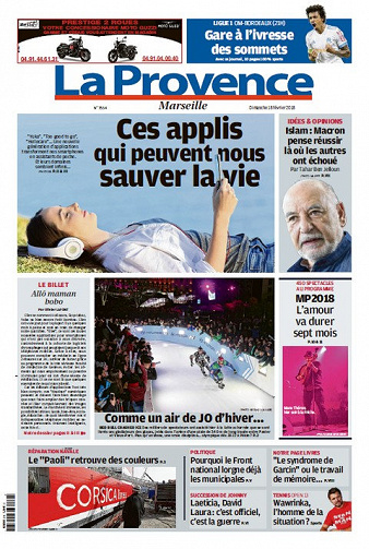 La Provence Marseille - Dimanche 18 Février 2018