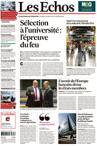 Les Echos du Mardi 13 Mars 2018