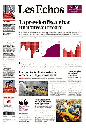 Les Echos + Les EchosSociétés Du Mardi 27 Mars 2018